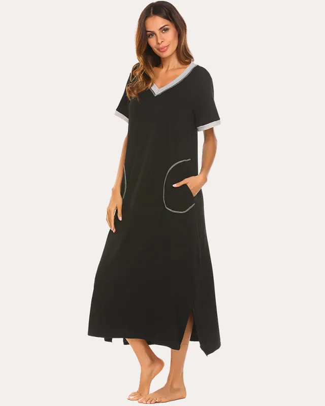 Ekouaer Ultra-Soft Long Nightgown with Pocket (US Only) made by Avid Love