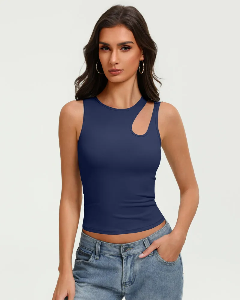 Hollow Out Crop Tank Top Y2K Fitted Going Out Concert Top sold by Avid Love product image thumbnail 5
