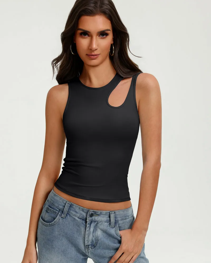 Hollow Out Crop Tank Top Y2K Fitted Going Out Concert Top sold by Avid Love product image thumbnail 3