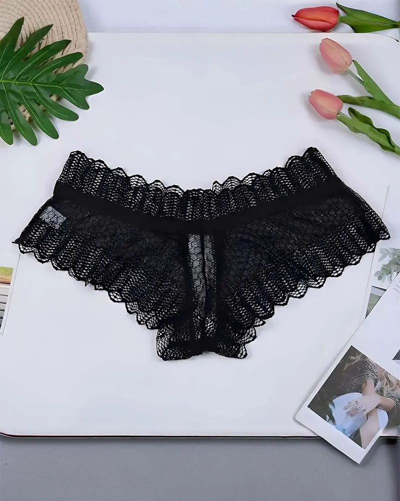⚡Flash Sale-Plus Size Floral Lace Crisscross Panties sold by Avid Love product image thumbnail 2