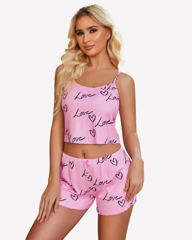 Cami Pajama Sets Ribbed Lounge Set made by Avid Love