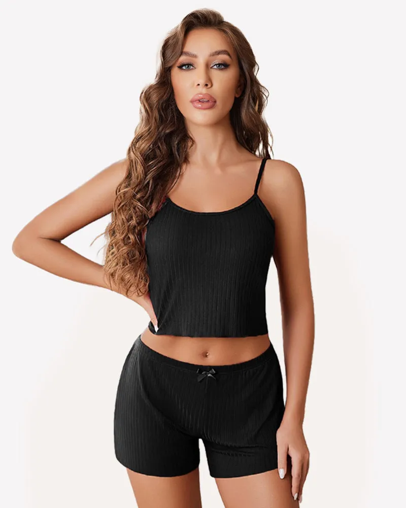Cami Pajama Sets Ribbed Lounge Set sold by Avid Love product image thumbnail 4