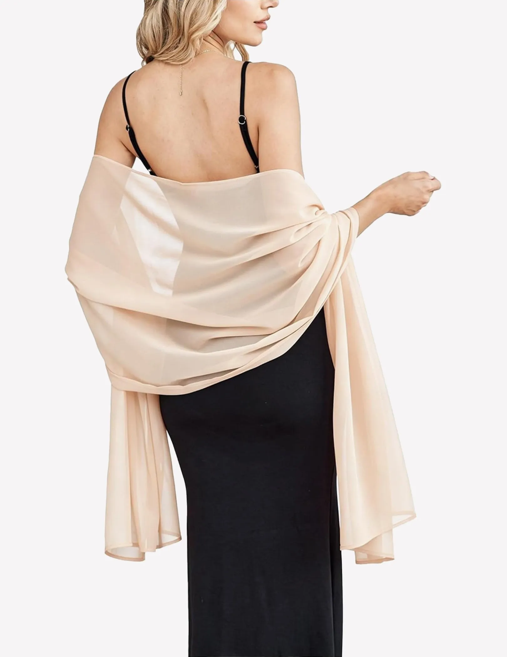 Chiffon Shawl Wrap ¨C Sheer Soft Scarf for Wedding & Formal Events sold by Avid Love product image thumbnail 4