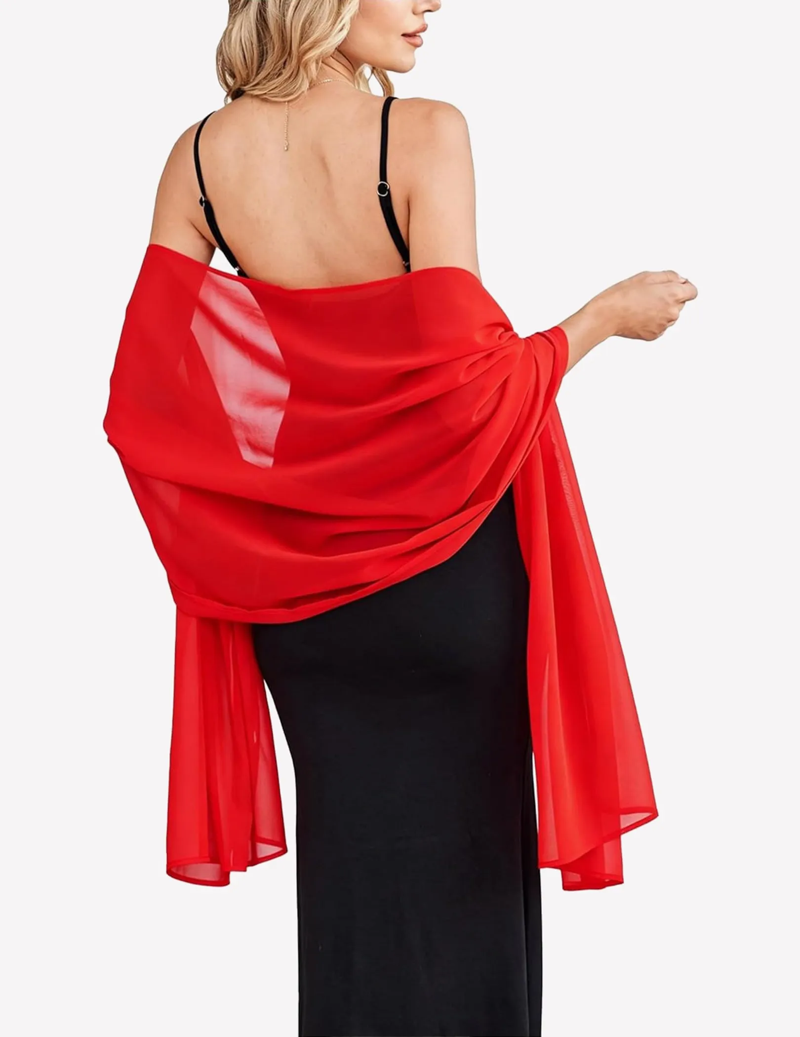 Chiffon Shawl Wrap ¨C Sheer Soft Scarf for Wedding & Formal Events sold by Avid Love product image thumbnail 5