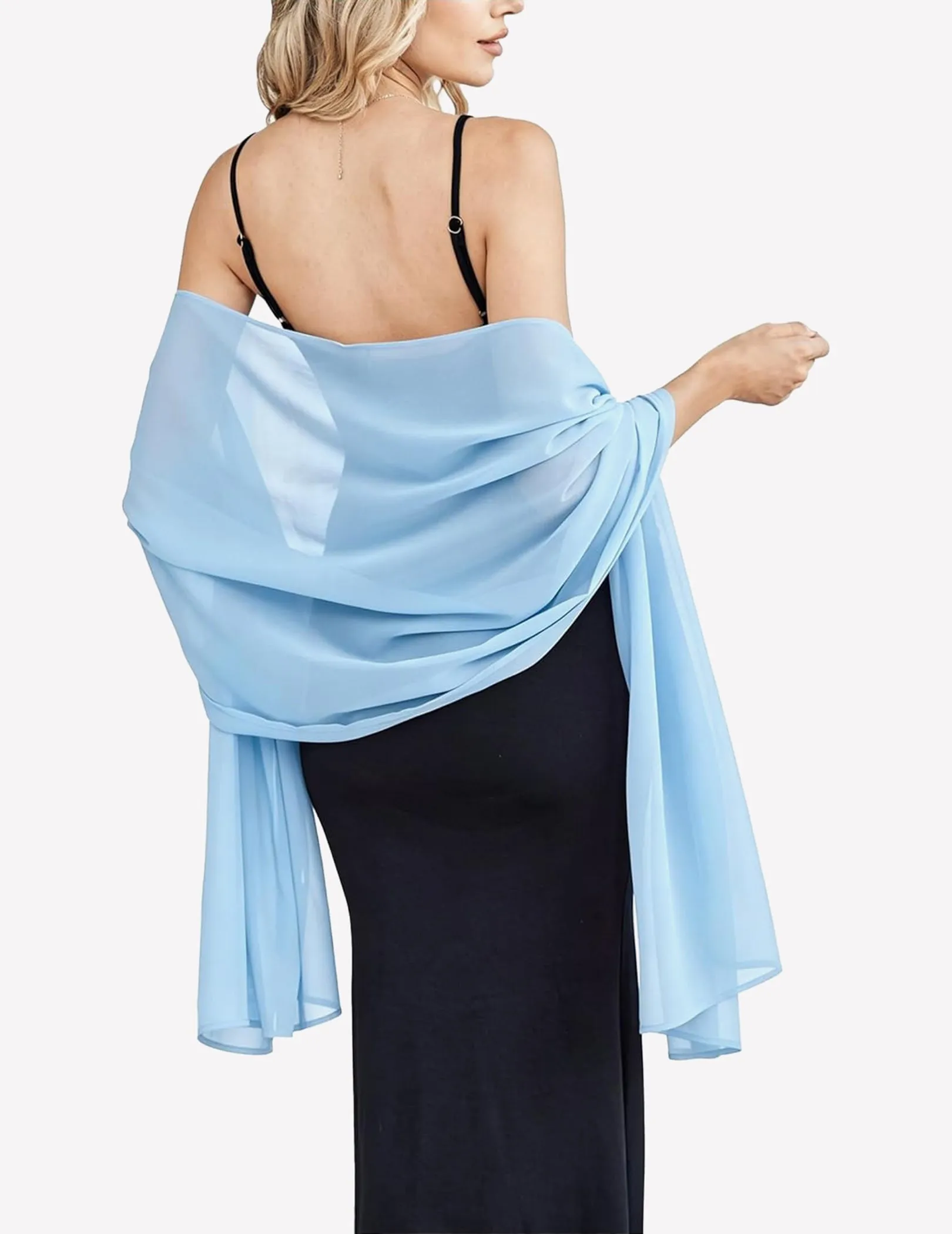 Chiffon Shawl Wrap ¨C Sheer Soft Scarf for Wedding & Formal Events sold by Avid Love