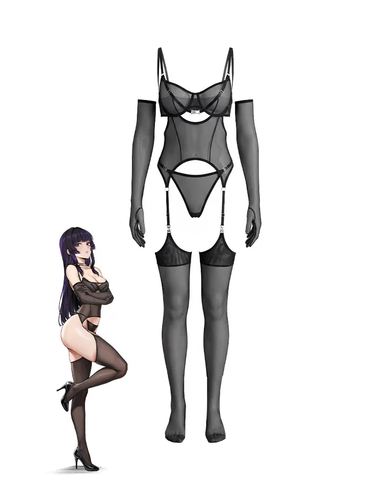 Mesh Shaping Body Corset with Gloves & Stockings sold by Avid Love