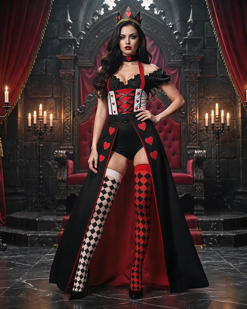 Queen of Hearts Costume Set - Corset Bodysuit with Crown sold by Avid Love product image thumbnail 3