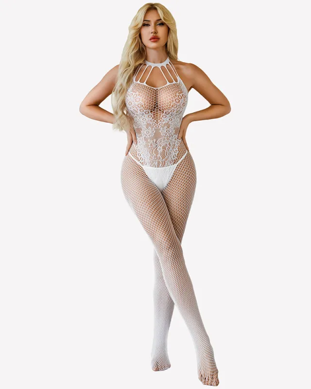 Fishnet Bodystocking Crotchless Mesh Bodysuit made by Avid Love