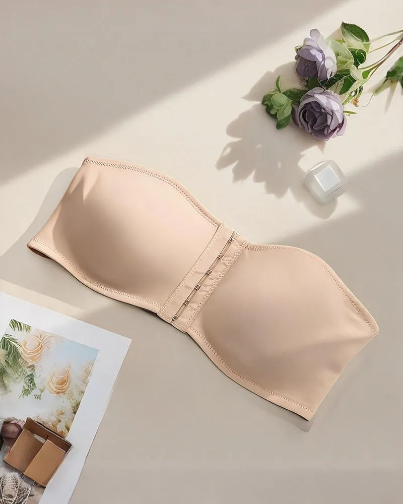Strapless Hook Front Bandeau Bra- Multi-Row Bustier Crop Top sold by Avid Love product image thumbnail 2