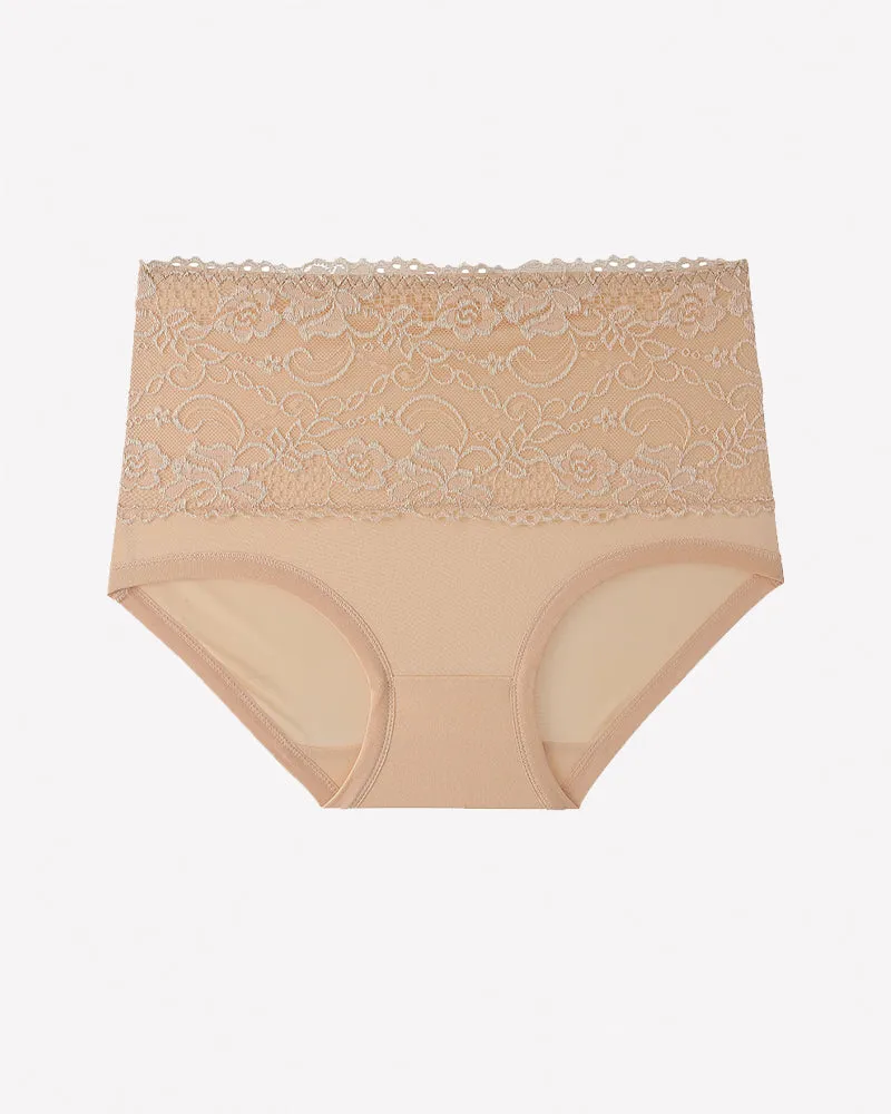 High Waisted Lace Panties Full Coverage Floral Lace Briefs sold by Avid Love product image thumbnail 5