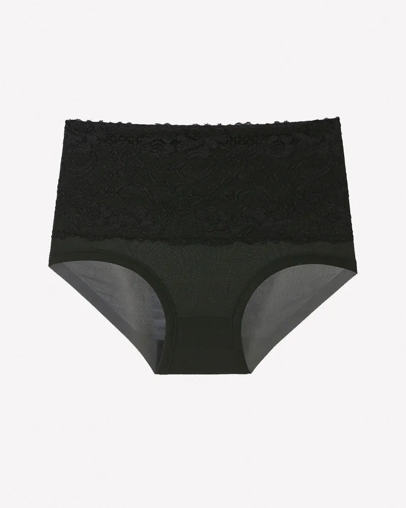 High Waisted Lace Panties Full Coverage Floral Lace Briefs sold by Avid Love product image thumbnail 4