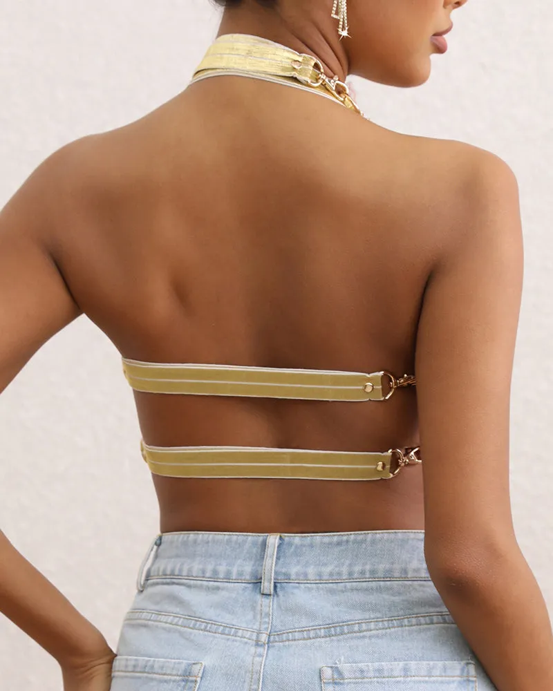 Embroidered Butterfly Top with Pearl Chain & Sequin Skirt Options sold by Avid Love product image thumbnail 5