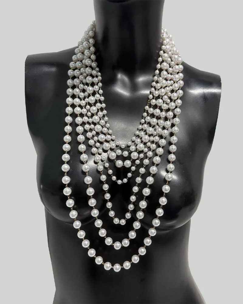 Pearl Body Chain - Sexy Beach Chest Harness Jewelry sold by Avid Love product image thumbnail 2