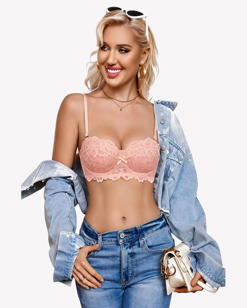 Lace Underwire Bra Sheer Floral Scalloped Unlined Everyday Bras sold by Avid Love product image thumbnail 4