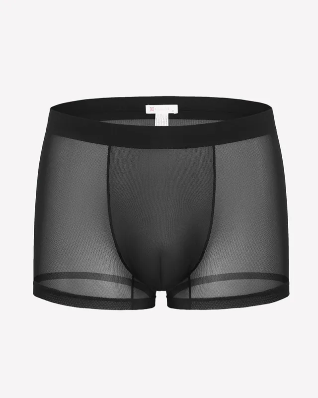 Men's Mesh Boxer Briefs Breathable Stretch Trunk Sexy Lingerie Underwear made by Avid Love