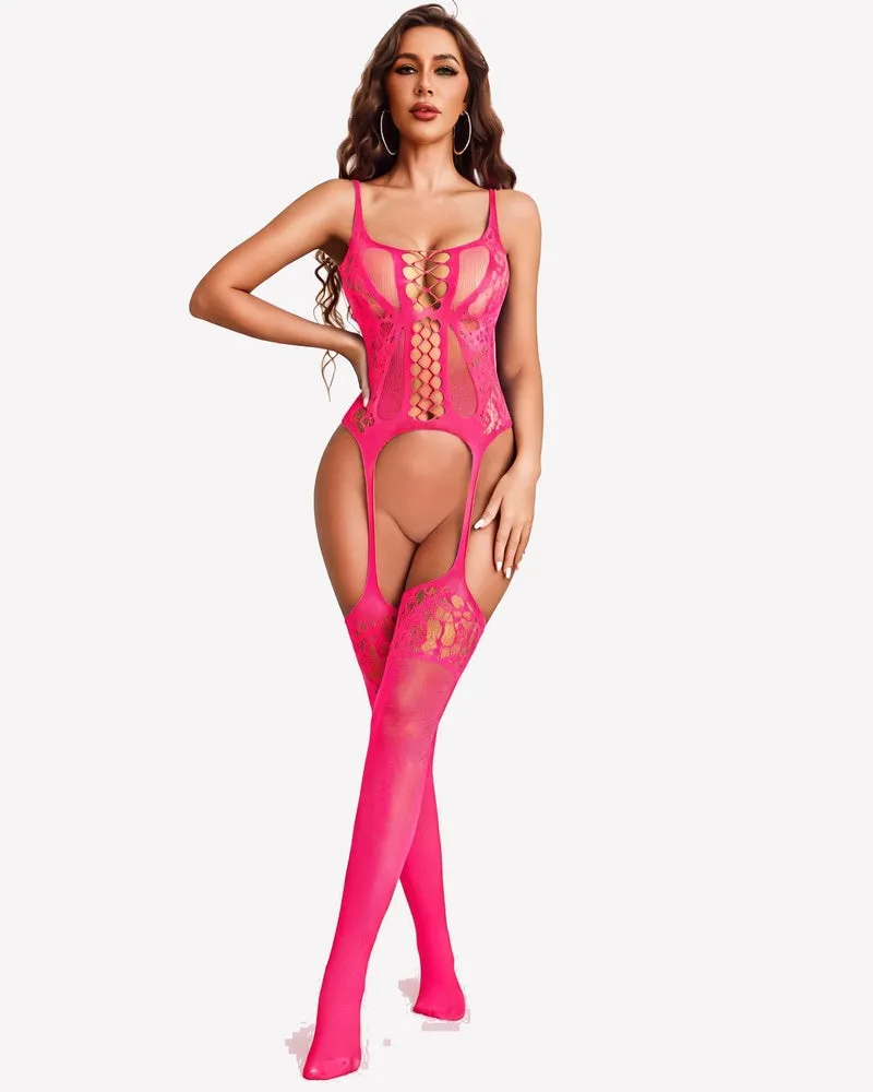 Fishnet Bodysuit Mesh Body Stocking Club Rave Outfit sold by Avid Love product image thumbnail 3