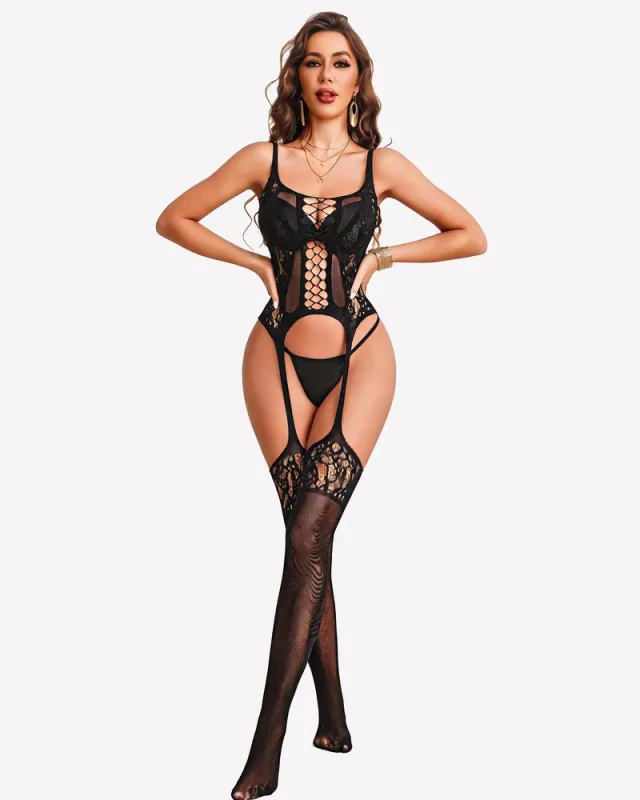 Fishnet Bodysuit Mesh Body Stocking Club Rave Outfit made by Avid Love