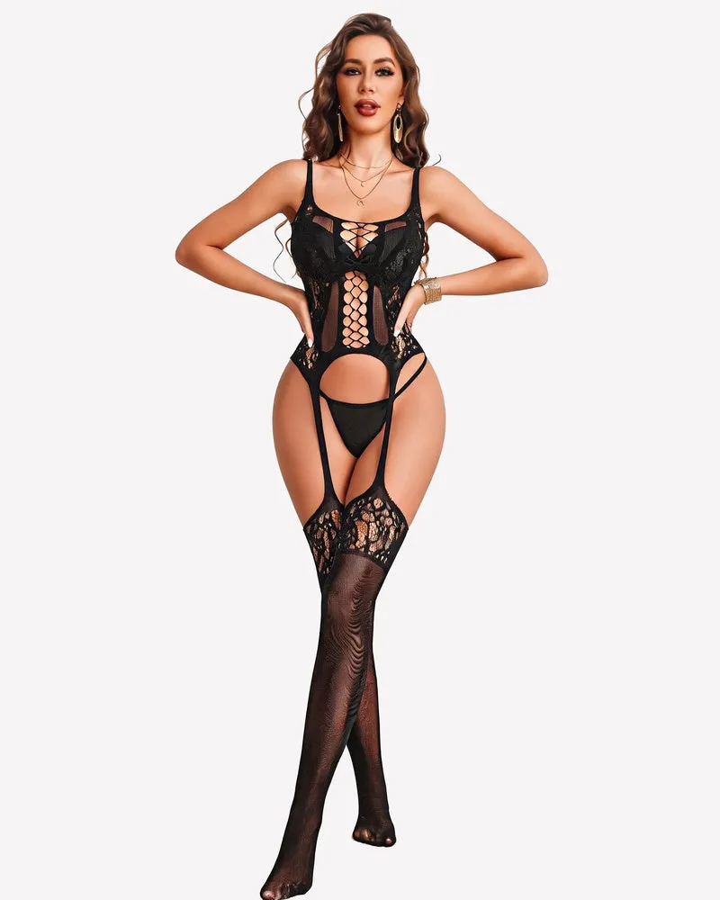 Fishnet Bodysuit Mesh Body Stocking Club Rave Outfit sold by Avid Love