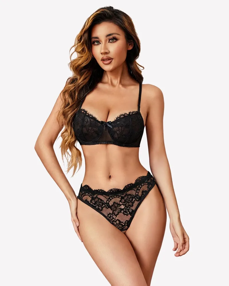 Lace Cutout Cheeky Panty Cute Bow Back Hipster Underwear sold by Avid Love product image thumbnail 5