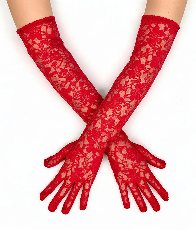 Lace Long Gloves Elbow Length sold by Avid Love product image thumbnail 3