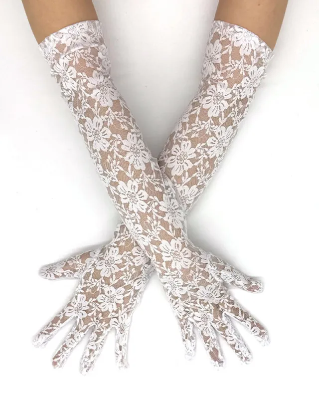 Lace Long Gloves Elbow Length made by Avid Love