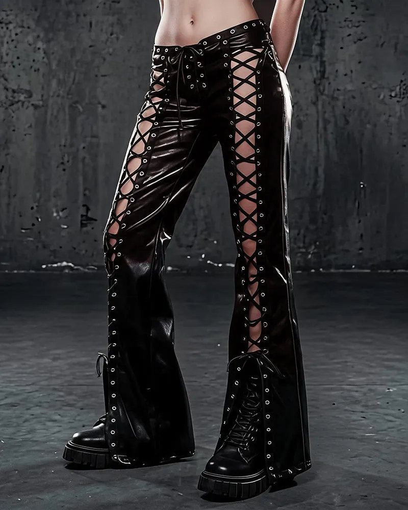 PU Lace-Up Flared Pants sold by Avid Love product image thumbnail 2