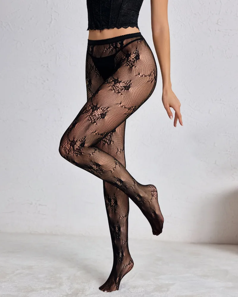 High Waist Patterned Fishnet Tights sold by Avid Love product image thumbnail 4