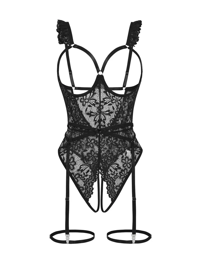 Lace Garter Teddy Bodysuit with Underwire sold by Avid Love product image thumbnail 3