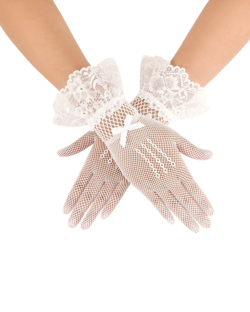 Vintage Lace Mesh Short Gloves sold by Avid Love product image thumbnail 3