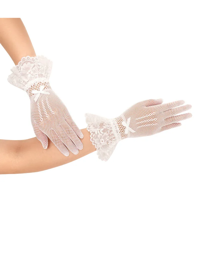 Vintage Lace Mesh Short Gloves sold by Avid Love product image thumbnail 4
