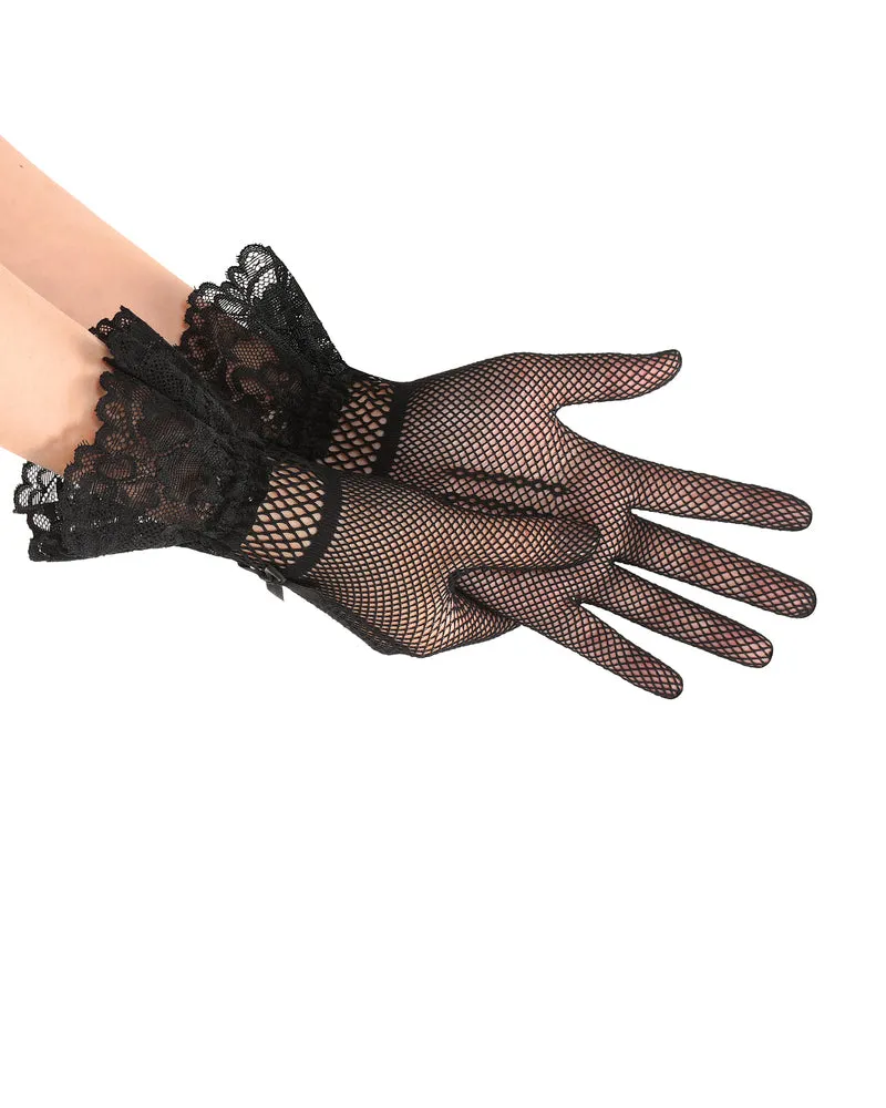 Vintage Lace Mesh Short Gloves sold by Avid Love product image thumbnail 2