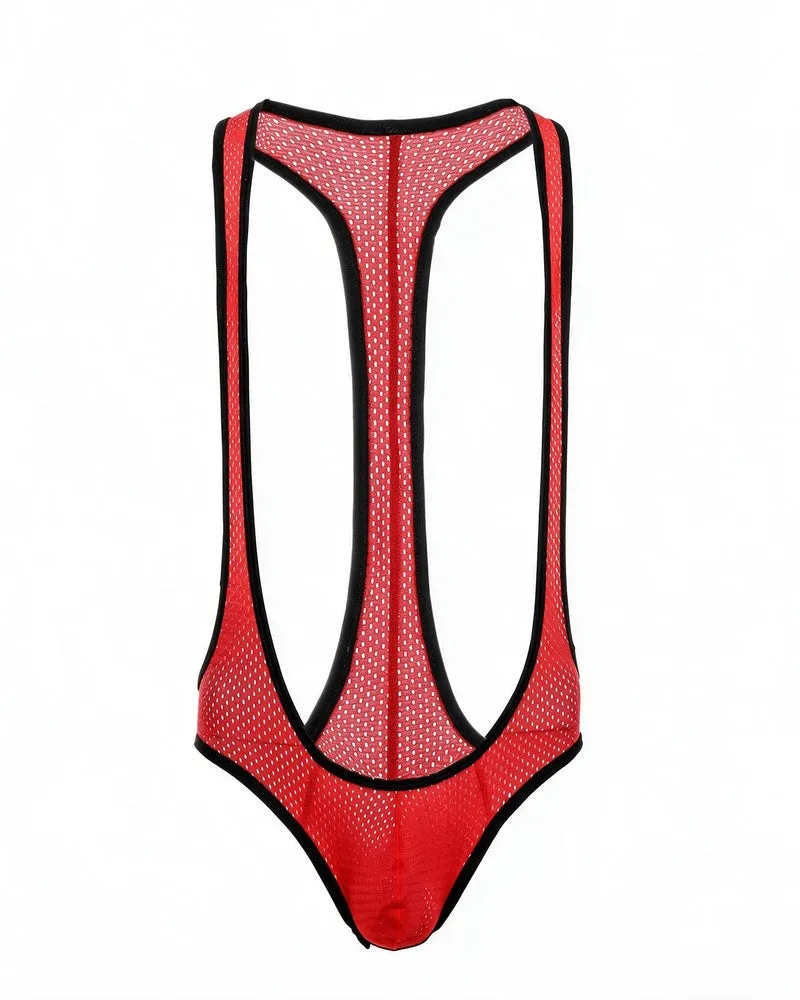 Men's Mesh Racerback Thong Bodysuit sold by Avid Love product image thumbnail 2