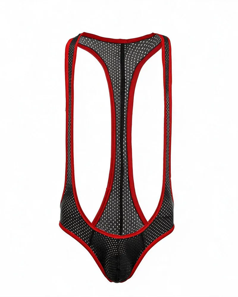 Men's Mesh Racerback Thong Bodysuit sold by Avid Love product image thumbnail 3