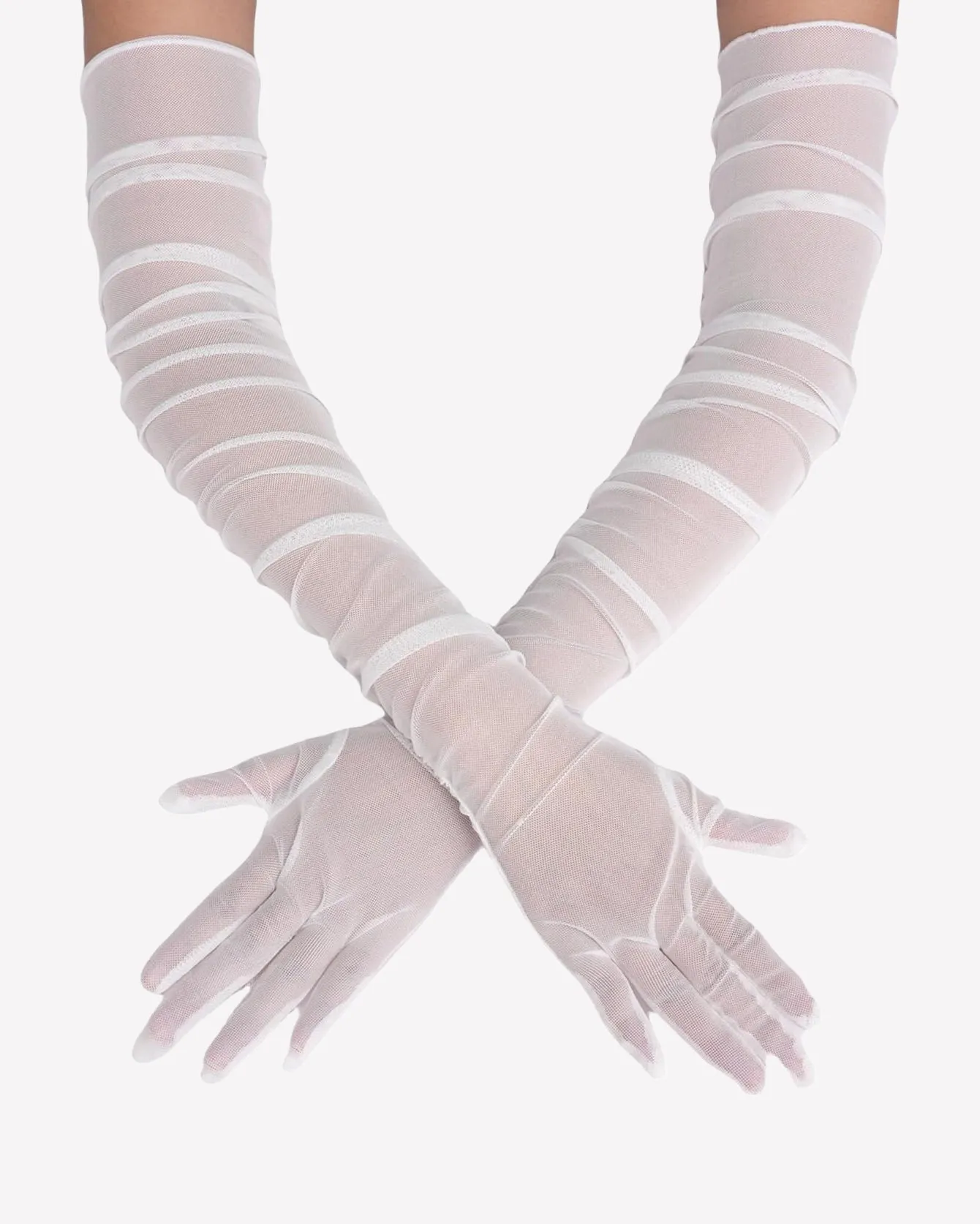 Long Sheer Tulle Mesh Gloves Elbow Length Opera Gloves sold by Avid Love product image thumbnail 2