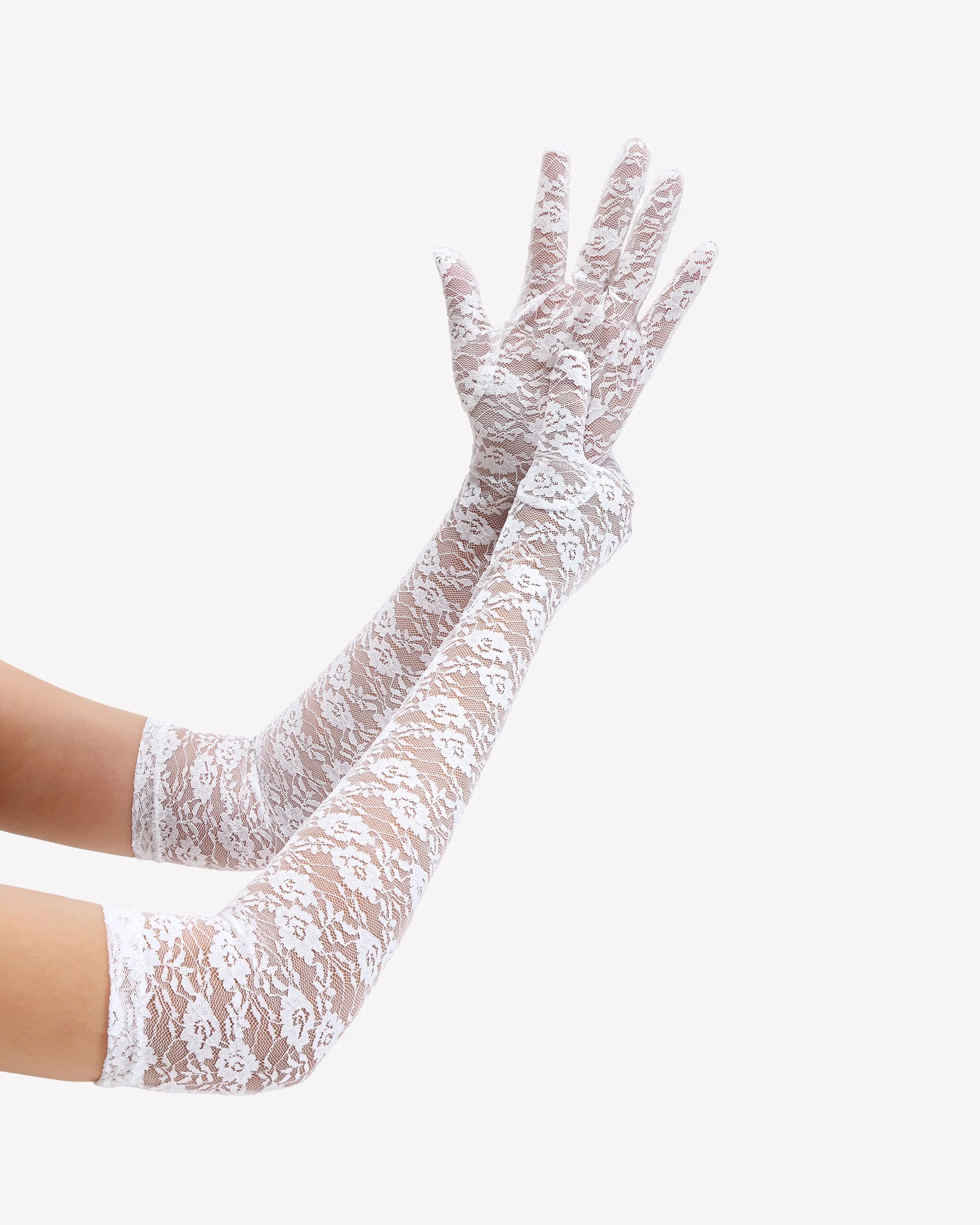 Long Lace Gloves Elbow Length Opera Gloves sold by Avid Love product image thumbnail 2