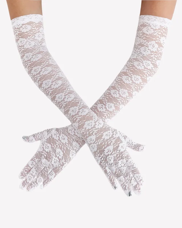 Long Lace Gloves Elbow Length Opera Gloves made by Avid Love