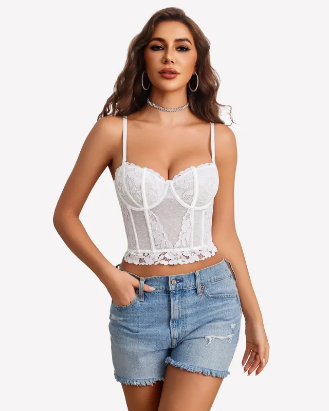 Lace Corset Bustier Crop Top made by Avid Love