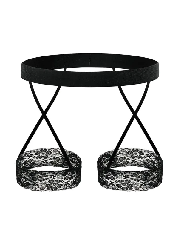 Men Lace Garter Strap Thong made by Avid Love