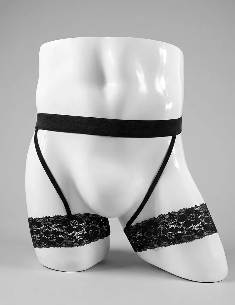 Men Lace Garter Strap Thong sold by Avid Love product image thumbnail 2