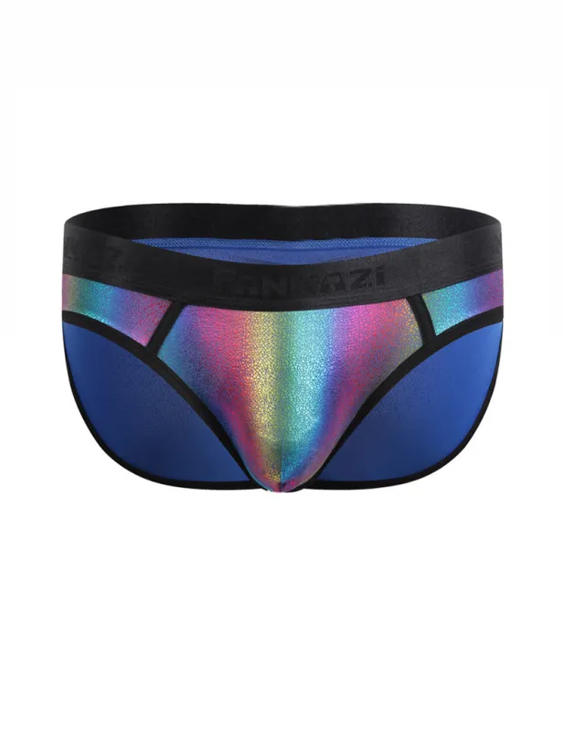 Men Rainbow Colorblock Briefs Low Rise Underwear made by Avid Love