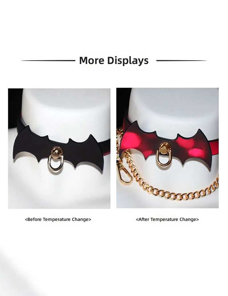 Bat Wing Color Changing Choker with Leash Set sold by Avid Love product image thumbnail 4