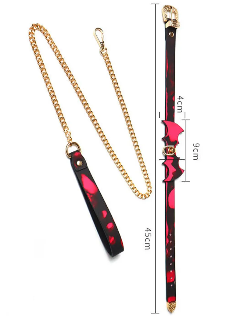 Bat Wing Color Changing Choker with Leash Set sold by Avid Love product image thumbnail 3