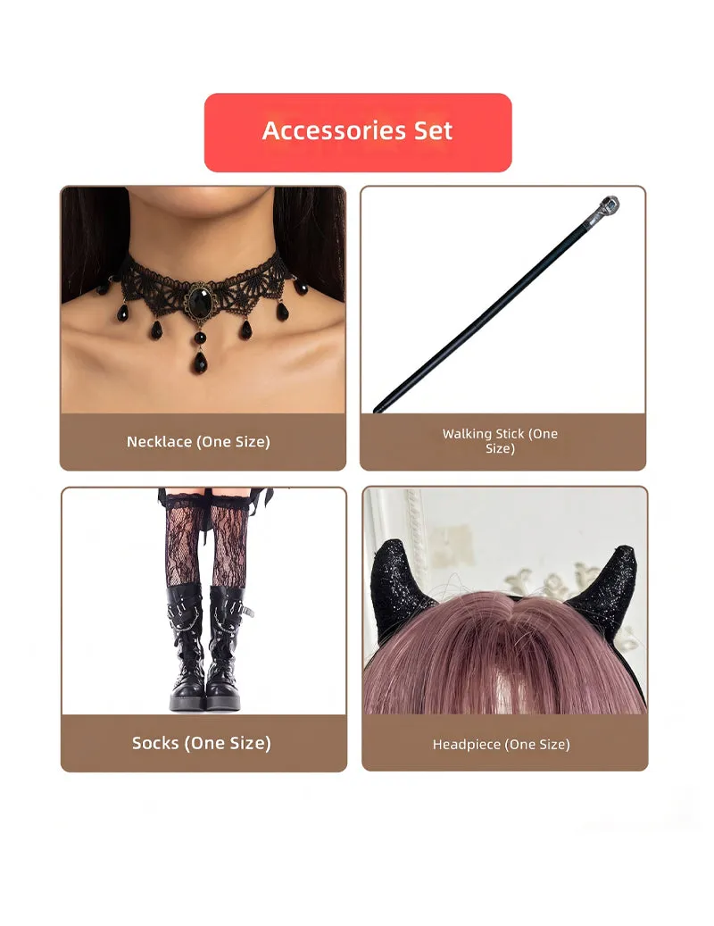 Halloween Gothic 4-Piece Accessory Set sold by Avid Love