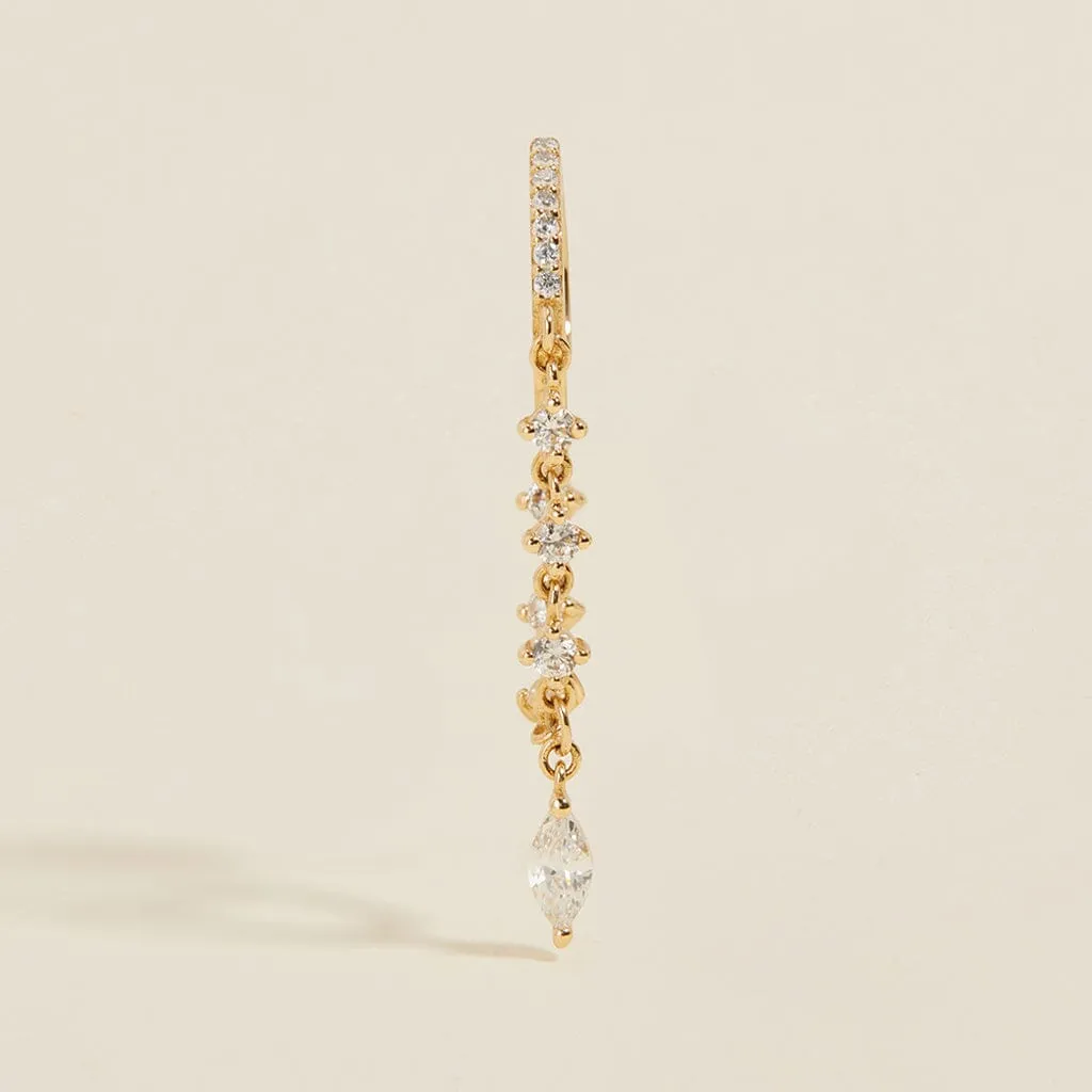 Jacob chain hoop earring sold by Adornmonde product image thumbnail 4