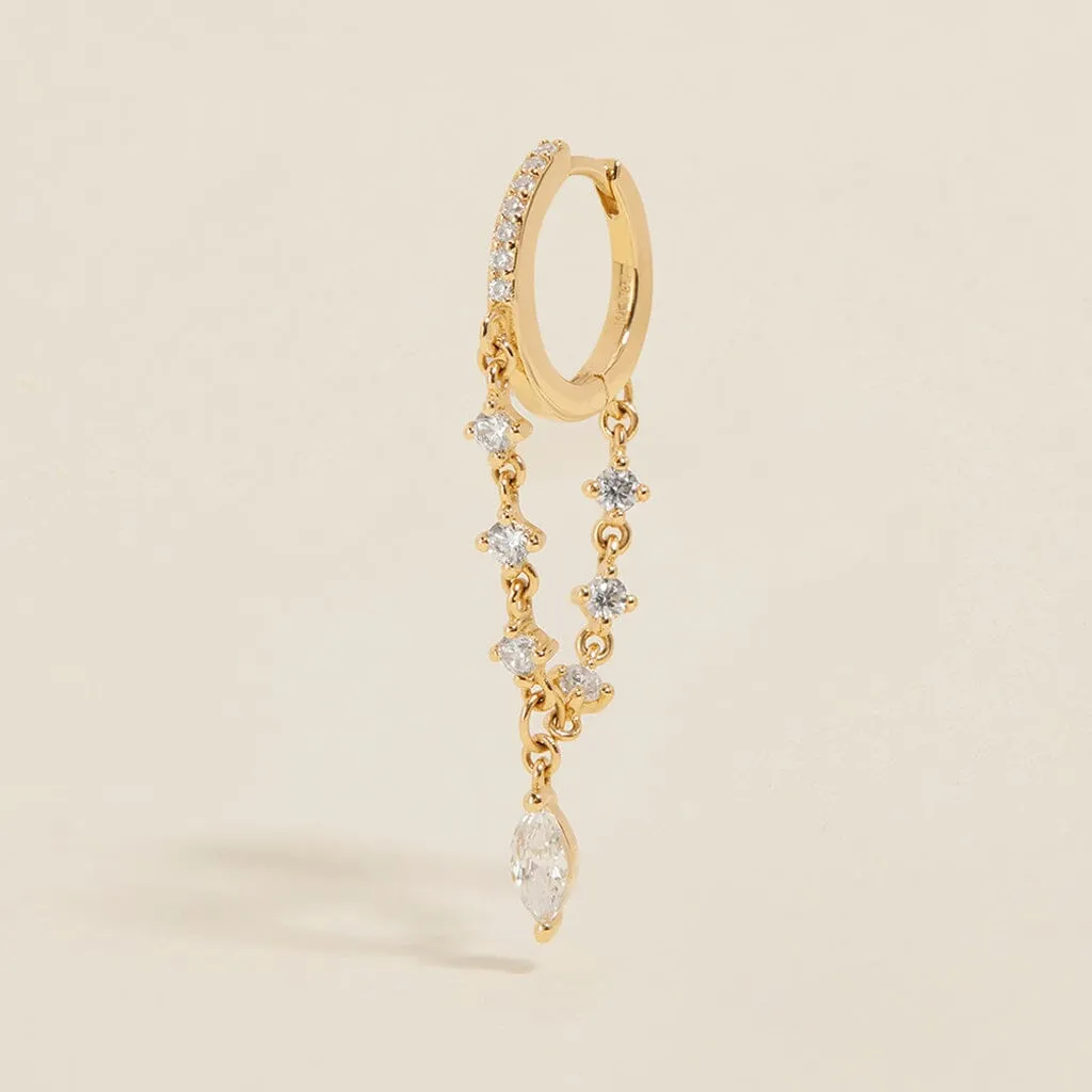 Jacob chain hoop earring sold by Adornmonde
