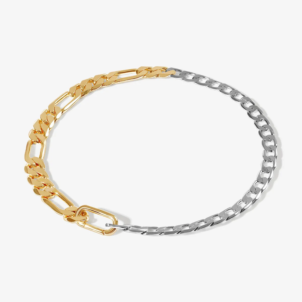 Parker two-tone chain anklet sold by Adornmonde product image thumbnail 4