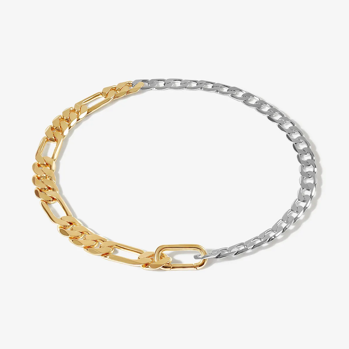 Parker two-tone chain anklet sold by Adornmonde product image thumbnail 5