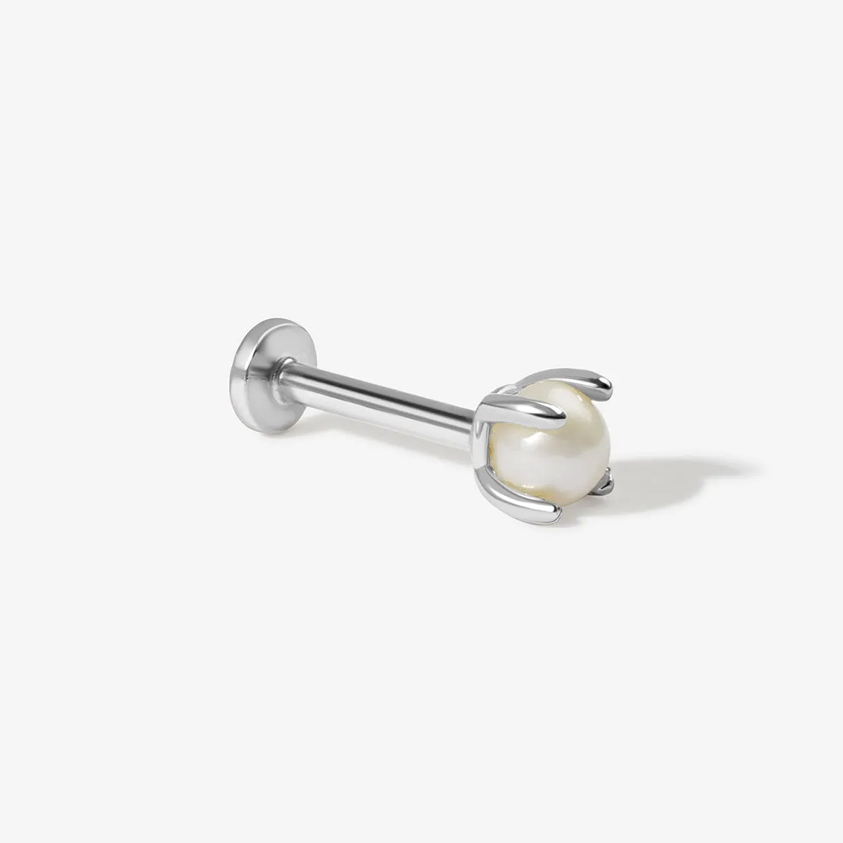 Lune pearl piercing sold by Adornmonde product image thumbnail 5