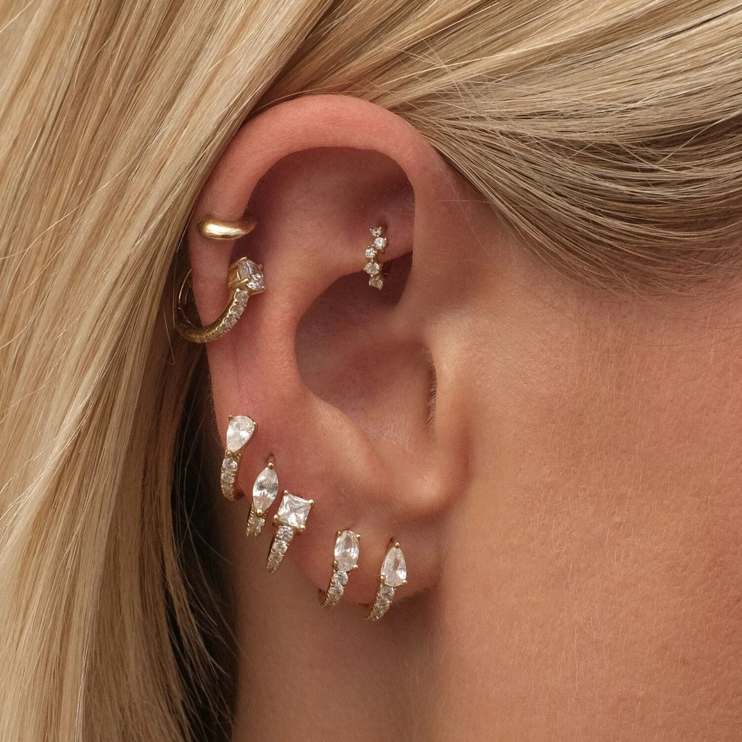 Hadar hoop earring sold by Adornmonde product image thumbnail 2