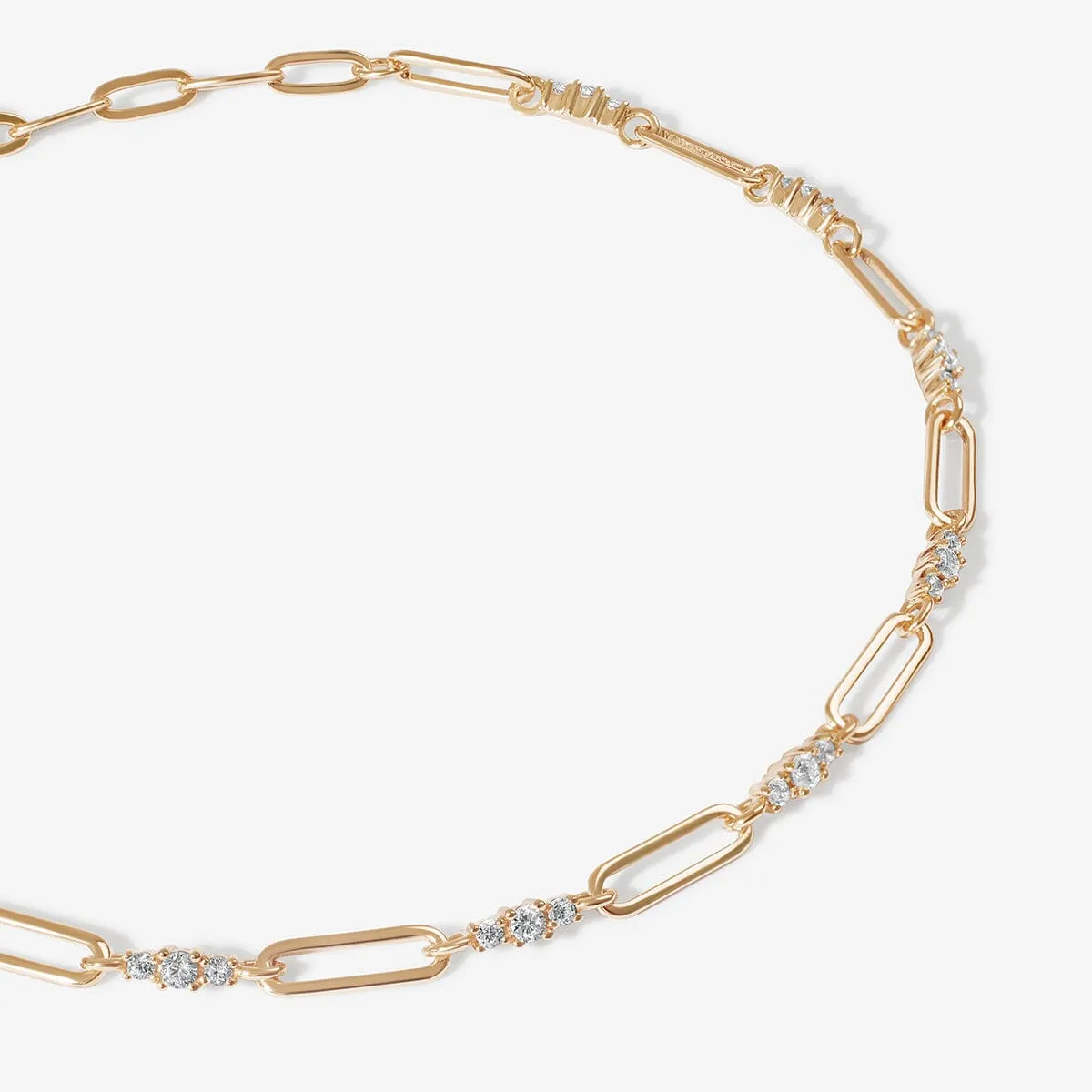 Sabi single link paperclip chain anklet sold by Adornmonde product image thumbnail 3